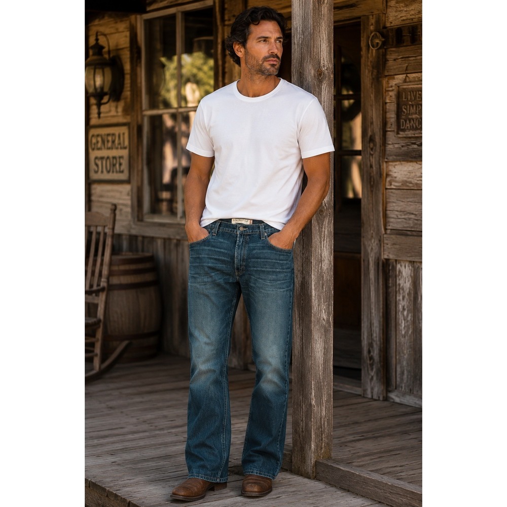 Levi's 527 Jeans Mens W38 L27 Blue Medium Wash Bootcut Denim Cotton Classic